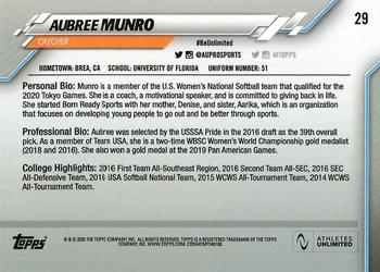 2020 Topps On-Demand Set 18 - Athletes Unlimited Softball #29 Aubree Munro Back